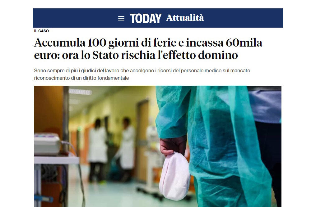 Ferie non godute medici: indennizzi fino a 60mila euro, cresce il contenzioso nella sanità
